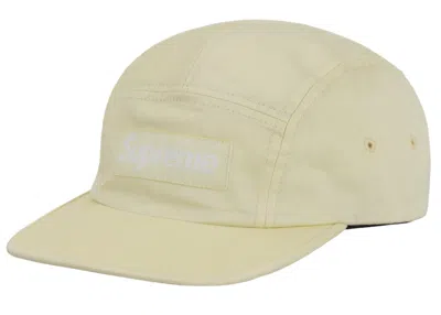 Pre-owned Supreme Washed Chino Twill Camp Cap Ss24 In Light Yellow