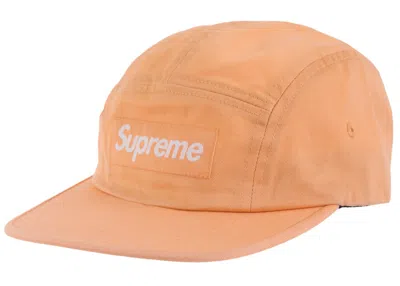 Pre-owned Supreme Washed Chino Twill Camp Cap (ss24) In Peach