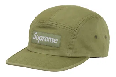 Pre-owned Supreme Washed Chino Twill Camp Cap Ss24 Olive