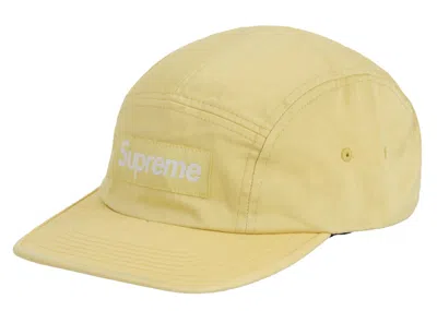 Pre-owned Supreme Washed Chino Twill Camp Cap (ss25) In Light Yellow
