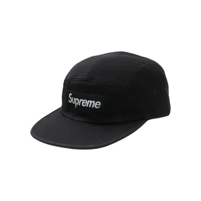 Pre-owned Supreme Washed Chino Twill Cap 'black'