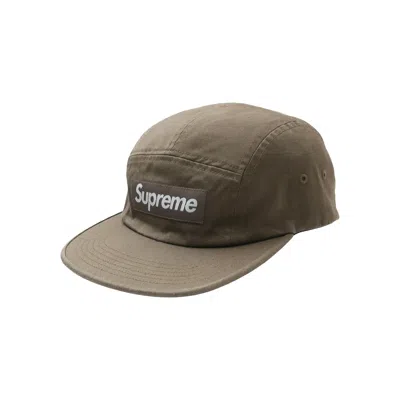 Pre-owned Supreme Washed Chino Twill Cap 'olive' | Green | Men's Size Onesize