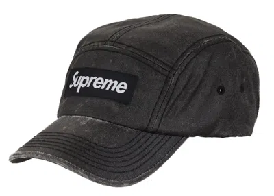 Pre-owned Supreme Washed Cordura Camp Cap In Black