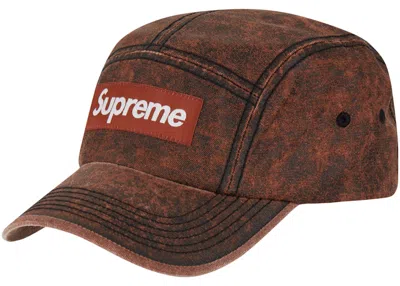 Pre-owned Supreme Washed Cordura Camp Cap In Rust