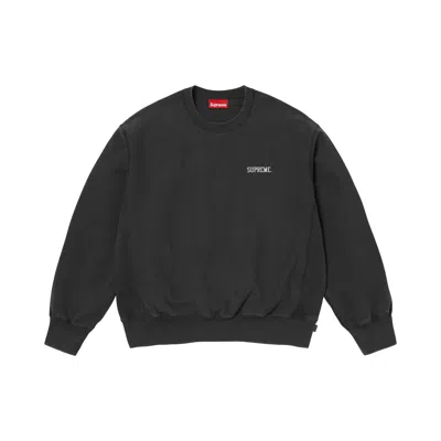 Pre-owned Supreme Washed Crewneck 'black' | Men's Size S