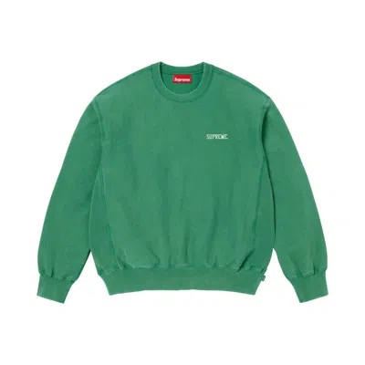 Pre-owned Supreme Washed Crewneck 'green' | Men's Size M