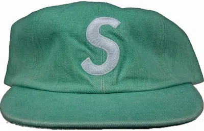 Pre-owned Supreme Washed Denim S Logo 6 Panel In Mint