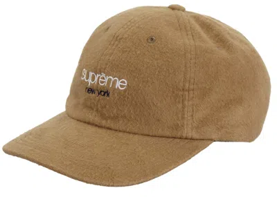 Pre-owned Supreme Washed Flannel 6panel In Tan