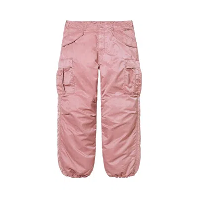 Pre-owned Supreme Washed Flight Satin Cargo Pant 'dusty Pink' | Men's Size L