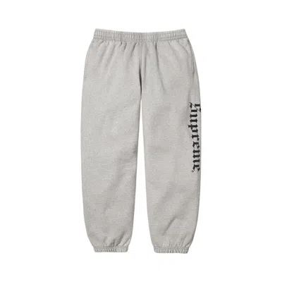 Pre-owned Supreme Washed Old English Sweatpant 'heather Grey' | Men's Size S In Gray