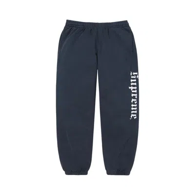 Pre-owned Supreme Washed Old English Sweatpant 'navy' | Blue | Men's Size M