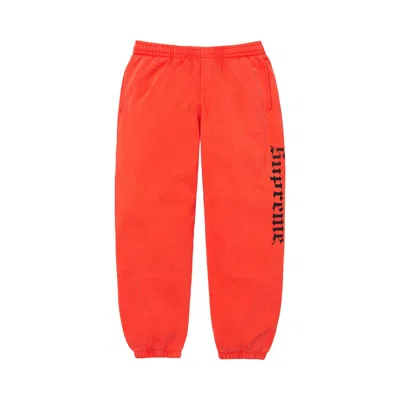 Pre-owned Supreme Washed Old English Sweatpant 'orange' | Men's Size L