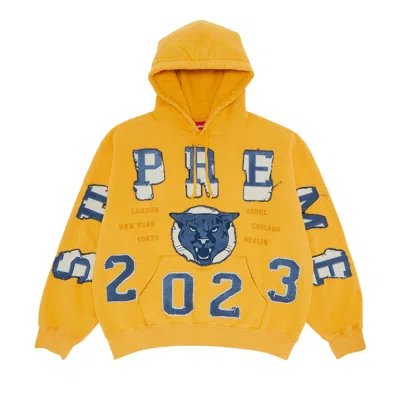 Pre-owned Supreme Washed Panther Hooded Sweatshirt 'dusty Gold' In Yellow