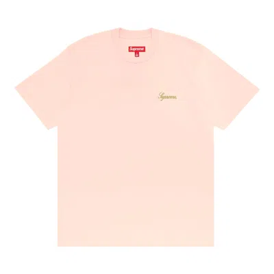 Pre-owned Supreme Washed Script Short-sleeve Top 'rose' | Pink | Men's Size Xl