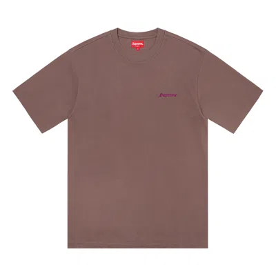 Pre-owned Supreme Washed Short-sleeve Tee 'brown' | Men's Size L