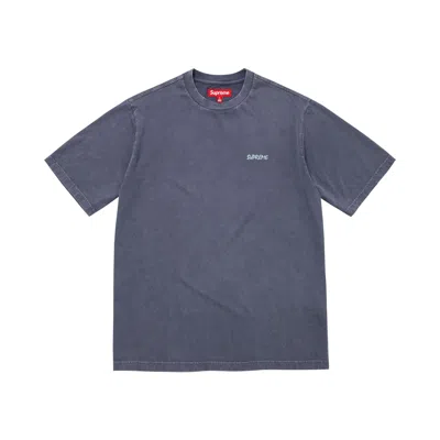 Pre-owned Supreme Washed Short-sleeve Top 'navy' | Blue | Men's Size Xxl