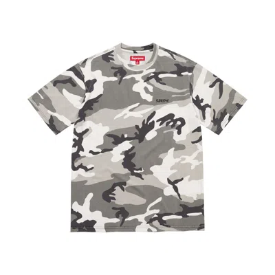 Pre-owned Supreme Washed Short-sleeve Top 'snow Camo' | White | Men's Size Xxl