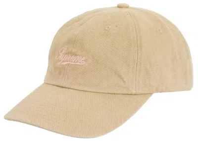 Pre-owned Supreme Washed Twill 6panel In Tan