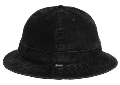 Pre-owned Supreme Washed Velvet Bell Hat In Black