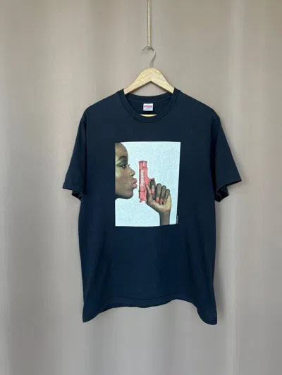 Pre-owned Supreme Water Pistol Logo T-shirt Mens Size M Oversized In Blue