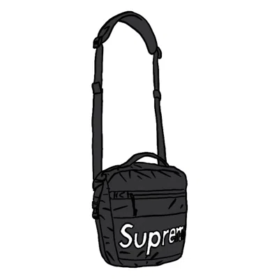 Pre-owned Supreme Waterproof Reflective Speckled Shoulder Bag In Black