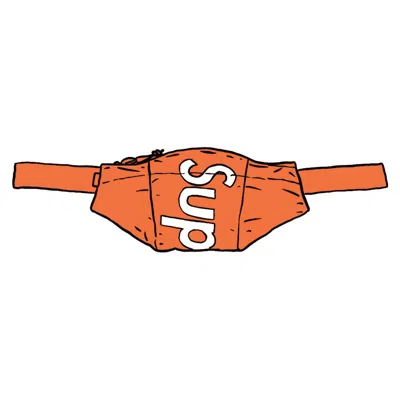 Pre-owned Supreme Waterproof Reflective Speckled Waist Bag In Orange
