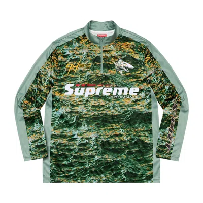 Pre-owned Supreme Waves Zip Pullover 'light Green' | Men's Size M
