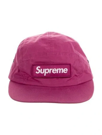 Pre-owned Supreme Waxed Cotton Camp Cap In Purple