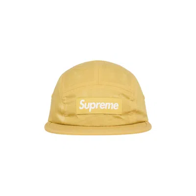 Pre-owned Supreme Waxed Ripstop Camp Cap 'yellow'