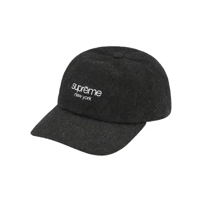 Pre-owned Supreme Waxed Wool 6-panel 'black' | Men's Size Onesize