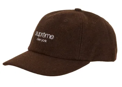 Pre-owned Supreme Waxed Wool 6panel In Brown