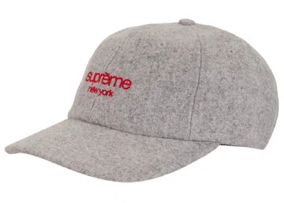 Pre-owned Supreme Waxed Wool 6panel In Grey