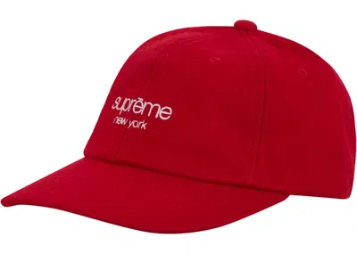 Pre-owned Supreme Waxed Wool 6panel In Red