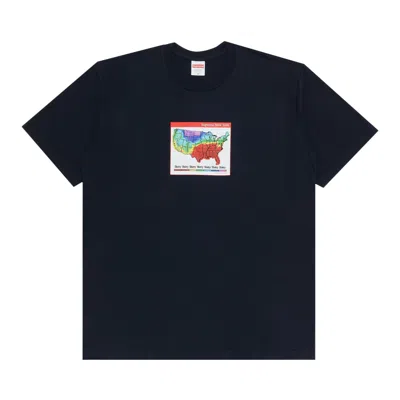 Pre-owned Supreme Weather Tee 'navy' In Blue