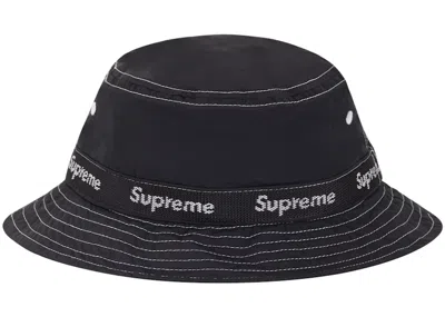 Pre-owned Supreme Webbing Crusher Hat In Black