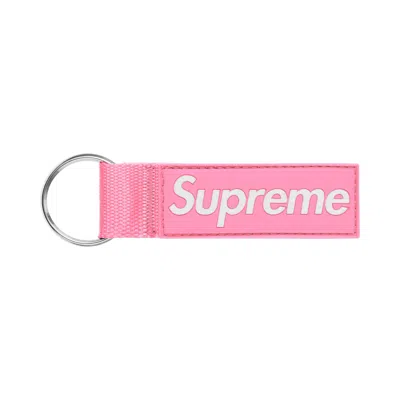 Pre-owned Supreme Webbing Keychain 'pink' | Men's Size Onesize