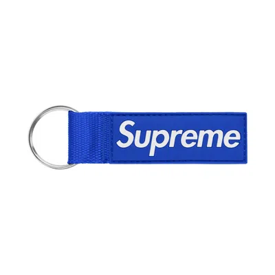 Pre-owned Supreme Webbing Keychain 'royal' | Blue | Men's Size Onesize