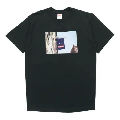 Supreme Week 1 Banner Tee Short Sleeve Unisex Black