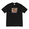 Supreme Week 1 Lovers Tee Cartoon Printing Round Neck Short Sleeve Unisex