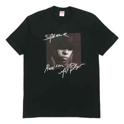 Supreme Week 1 Mary J. Blige Tee Character Printing Short Sleeve Unisex Black