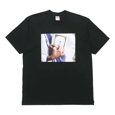 Supreme Week 7 Bible Tee Printing Short Sleeve Unisex Black