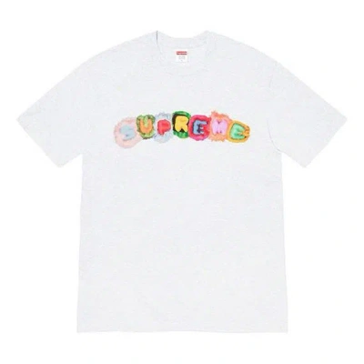 SUPREME SUPREME WEEK 7 PILLOWS TEE LOGO SHORT SLEEVE UNISEX GRAY