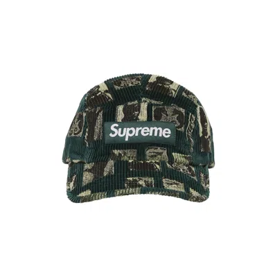 Pre-owned Supreme Weirdo Dave Corduroy Camp Cap 'green'