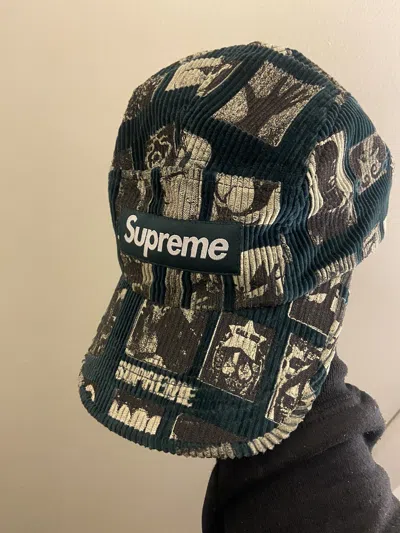 Pre-owned Supreme Weirdo Dave Corduroy Camp Cap In Green