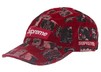 Pre-owned Supreme Weirdo Dave Corduroy Camp Cap In Red