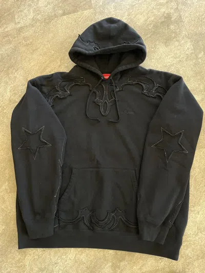 Pre-owned Supreme Western Cut Out Hoodie In Black