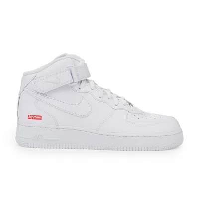 Supreme White Air Force One Mid Sneakers