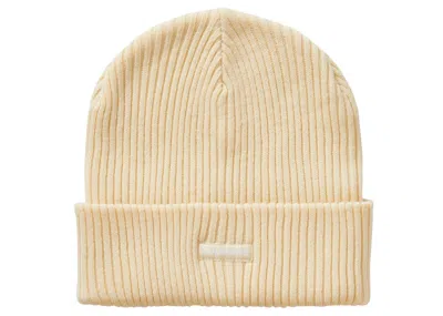 Pre-owned Supreme Wide Rib Beanie In Natural