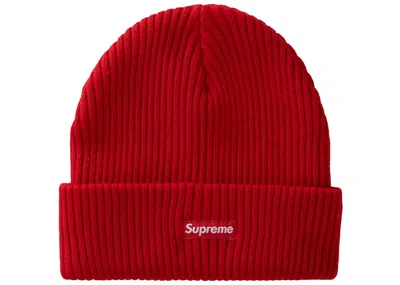 Pre-owned Supreme Wide Rib Beanie In Red