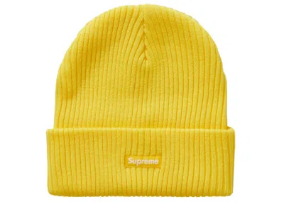 Pre-owned Supreme Wide Rib Beanie In Yellow